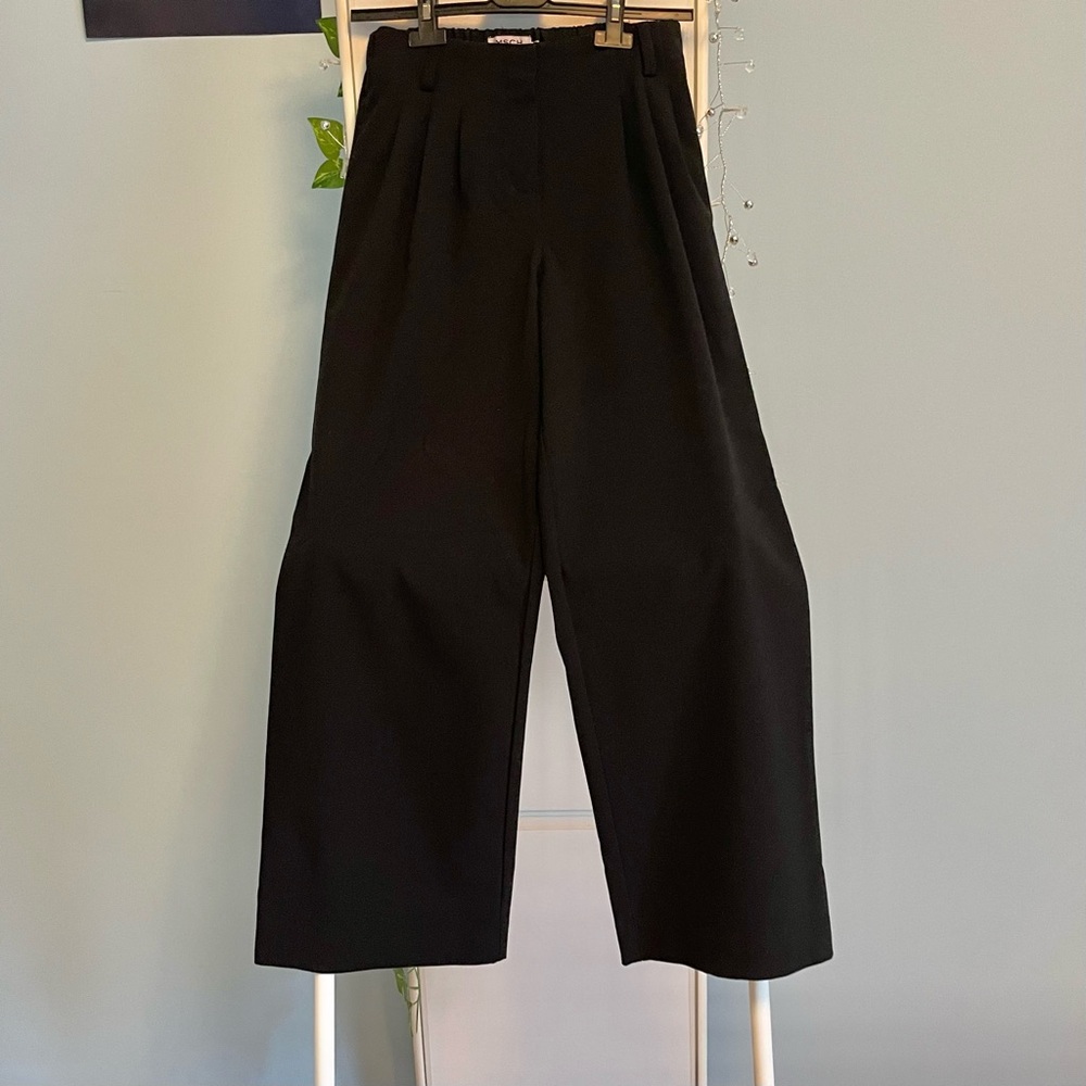 Wide Leg Copenhagen Scandi Style Black Trousers for Women